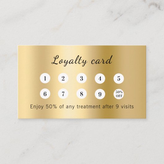 Gold qr code business logo ロイヤリティカード (正面)