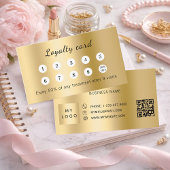 Gold qr code business logo ロイヤリティカード