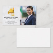 Gold Real Estate Logo | Business Woman  名刺 (正面/裏面)