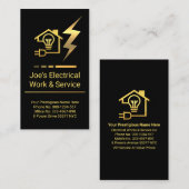 Gold Rebar Piling Construction Groundwork 名刺 (正面/裏面)