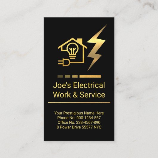 Gold Rebar Piling Construction Groundwork 名刺 (正面)