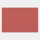 Gold Red Christmas Plaid ラッピングペーパーシート (正面2)