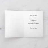 Gold / red Cocker Spaniel Happy Christmas card カード (内部)