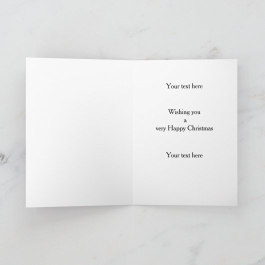 Gold / red Cocker Spaniel Happy Christmas card カード (内部)