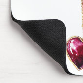 Gold Red Heart Necklace マウスパッド (コーナー)
