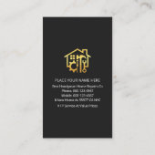 Gold Red Roof With Handyman Tools 名刺 (裏面)
