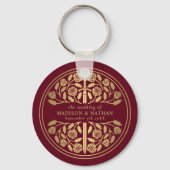Gold Red Sword Bridesmaid Royal Wedding Gift キーホルダー (裏面)