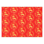 Gold-Red Year of the Horse 2026 テーブルクロス (正面(横))