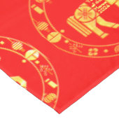 Gold-Red Year of the Horse 2026 テーブルクロス (アングル)