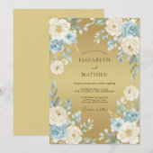Gold Regal Formal Wedding 招待状 (正面/裏面)