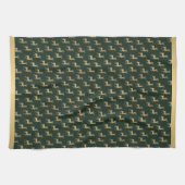 Gold Reindeer Winter Wonderland Kitchen Towels キッチンタオル (横)