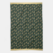 Gold Reindeer Winter Wonderland Kitchen Towels キッチンタオル (縦)