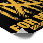 Gold Ribbon Niece Childhood Cancer Awareness Ameri ポスター (角)