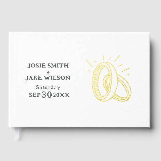 Gold rings Foil Guestbook ゲストブック (正面)