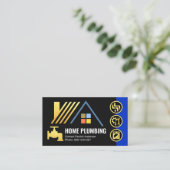 Gold Rooftop Faucet Plumbing Icons 名刺 (スタンド正面)