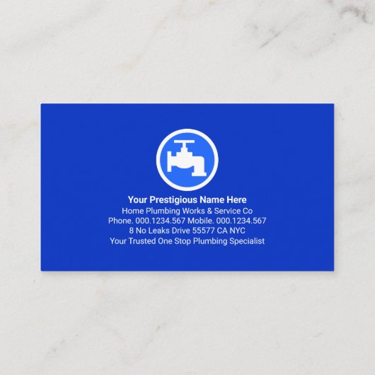 Gold Rooftop Faucet Plumbing Icons 名刺 (裏面)