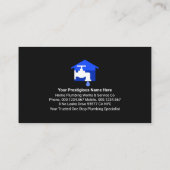 Gold Rooftop Plumbing Icons 名刺 (裏面)