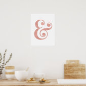 Gold rose foil ampersand art prints ポスター (キッチン)