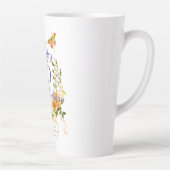 Gold Rose Ribbon 60th Birthday カフェラテマグ (右)