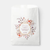 Gold Rustic Boho Chic Wildflower Wedding Thank You フェイバーバッグ (正面)