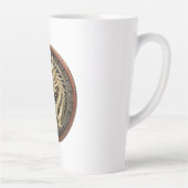 Gold Sacred Eastern Dragon Medallion カフェラテマグ (右)