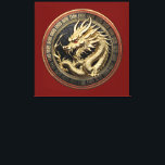 Gold Sacred Eastern Dragon Medallion キャンバスプリント<br><div class="desc">Introducing “The Great Dragon Spirits” collection by Serge Averbukh,  showcasing new media paintings of legendary beings. Here you will find pieces featuring the Gold Sacred Eastern Dragon Medallion</div>