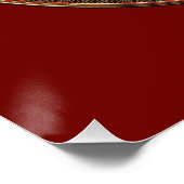 Gold Sacred Eastern Dragon Medallion ポスター (コーナー)