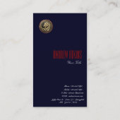 Gold Sacred Eastern Dragon Medallion on Red Velvet 名刺 (裏面)