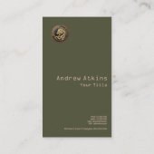 Gold Sacred Eastern Dragon Medallion on Red Velvet 名刺 (裏面)