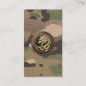 Gold Sacred Eastern Dragon Medallion on Red Velvet 名刺 (正面)