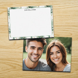 Gold Sage Pine Trees Photo ノートカード