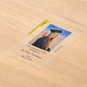 Gold Satin High School graduation Announcement アクリル招待状 (レイダウン)