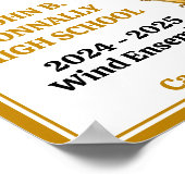 Gold Saxophone Player Personalized Band ポスター (角)