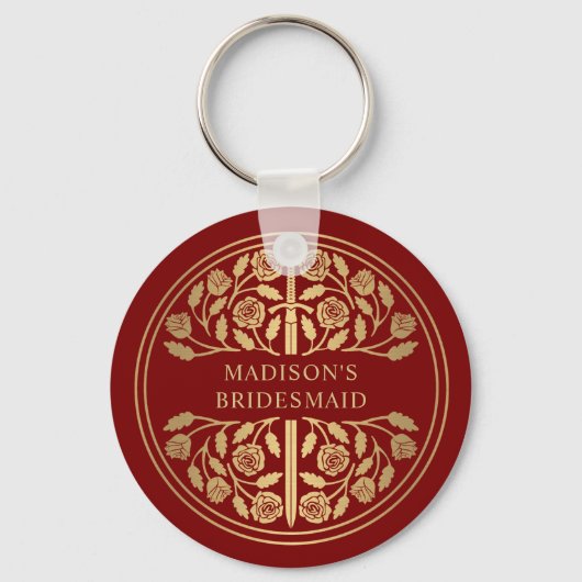 Gold Scarlet Sword Bridesmaid Royal Wedding Gift キーホルダー (正面)