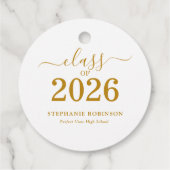 Gold Script Class of 2026 Modern  フェイバータグ (裏面)