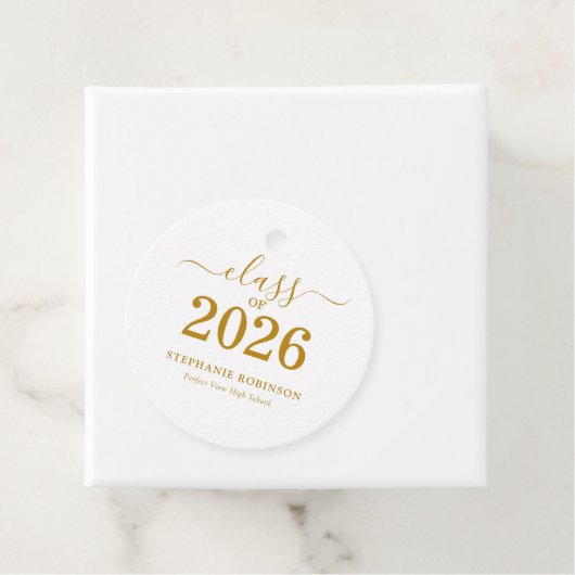 Gold Script Class of 2026 Modern  フェイバータグ (インサイチュ)