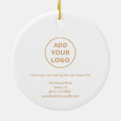 Gold Script Holiday Ornament for Stylists セラミックオーナメント (裏面)