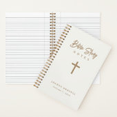 Gold Script Ivory Design Bible Study Hardcover ノートブック (内側)