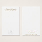 Gold Script Logo Jewelry Earring Display Card (正面&裏面)