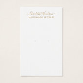 Gold Script Type Jewelry Earring Display Card (正面)
