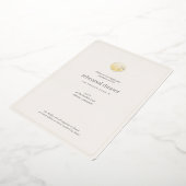 Gold Seashell Night Before Wedding Rehearsal 箔招待状 (回転した状態)