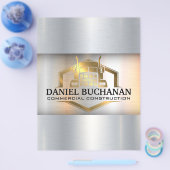 Gold Semi Truck Logo | Metallic Industrial  Busine チラシ (シングル)