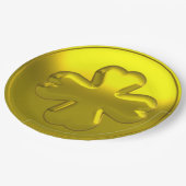 Gold Shamrock Coin Luxury for St. Patrick’s Day ペーパープレート (アングル)