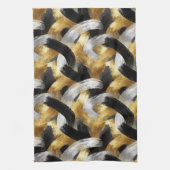 Gold Silver Black Christmas Celebration キッチンタオル (縦)