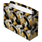 Gold Silver Black Christmas Celebration ラージペーパーバッグ (裏面アングル)