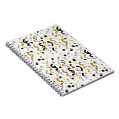 Gold Silver Black Confetti ノートブック (右側)
