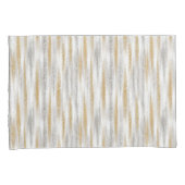 Gold Silver Chic Glam Glitzy Black Stripes 枕カバー (正面右)