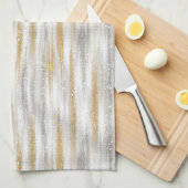 Gold Silver Christmas Celebration キッチンタオル (四つ折り)