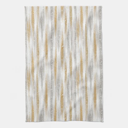 Gold Silver Christmas Celebration キッチンタオル (縦)