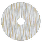 Gold Silver Christmas Celebration ブラッシュドポリエステルツリースカート (正面)